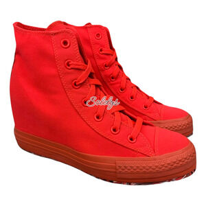 Converse 2013 CTAS Platform Plus Hidden Wedge Bold Pink Red Canvas Sneaker 10